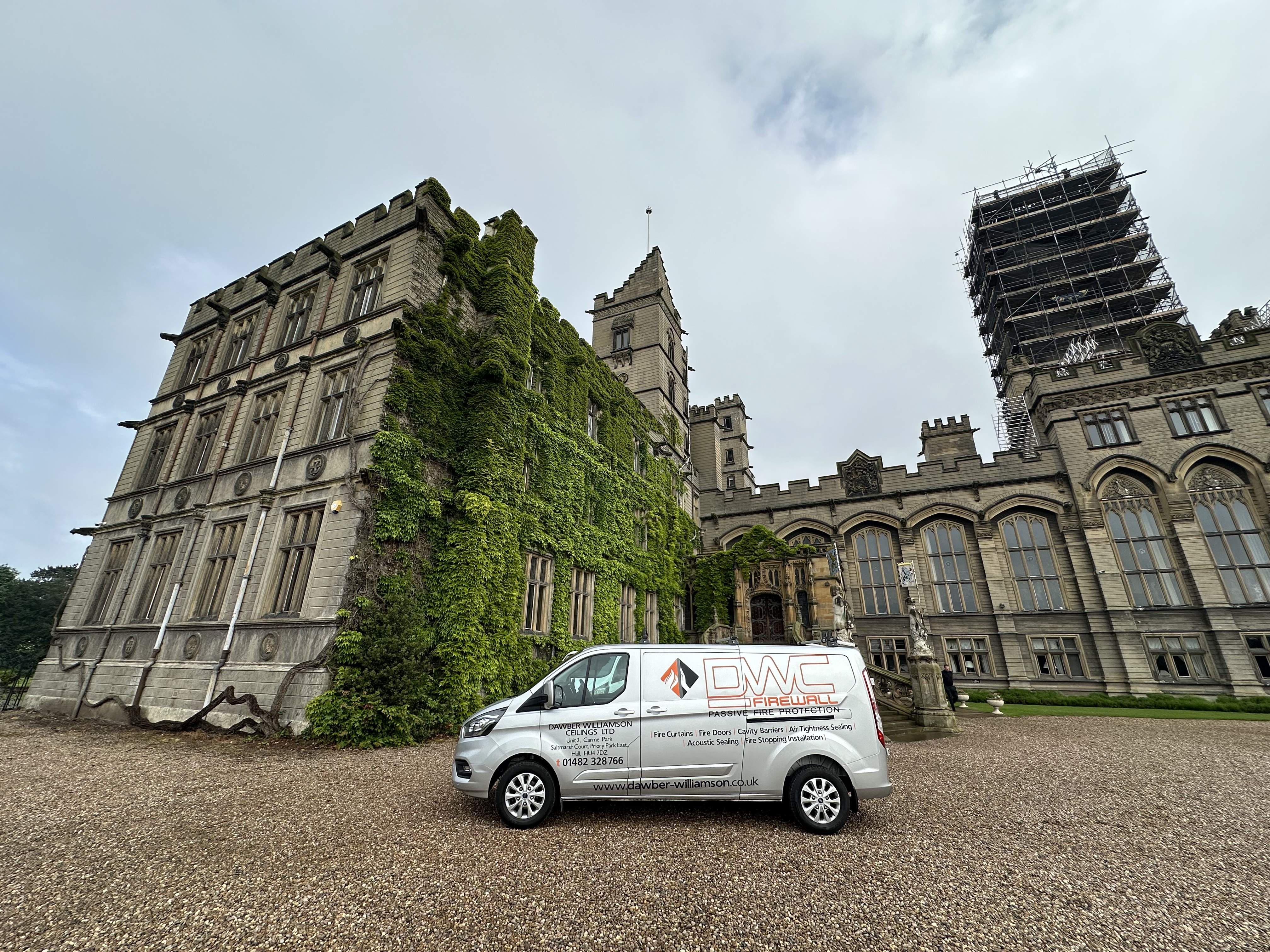 Fire Wall Fire Stopping works at Carlton Towers useing Fire Survey Pro 4