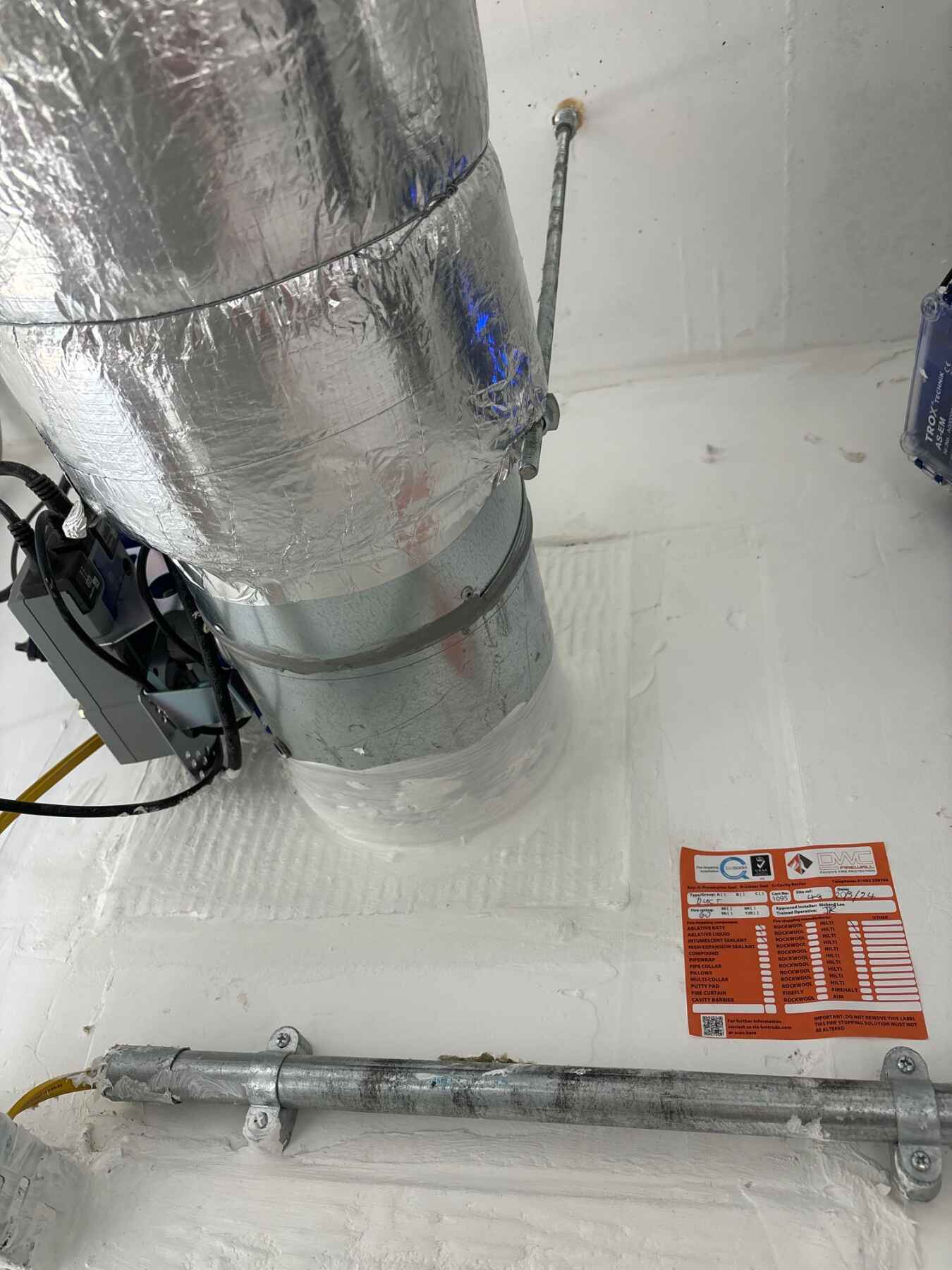 Fire Wall fire stopping works at the new Arco offices 6