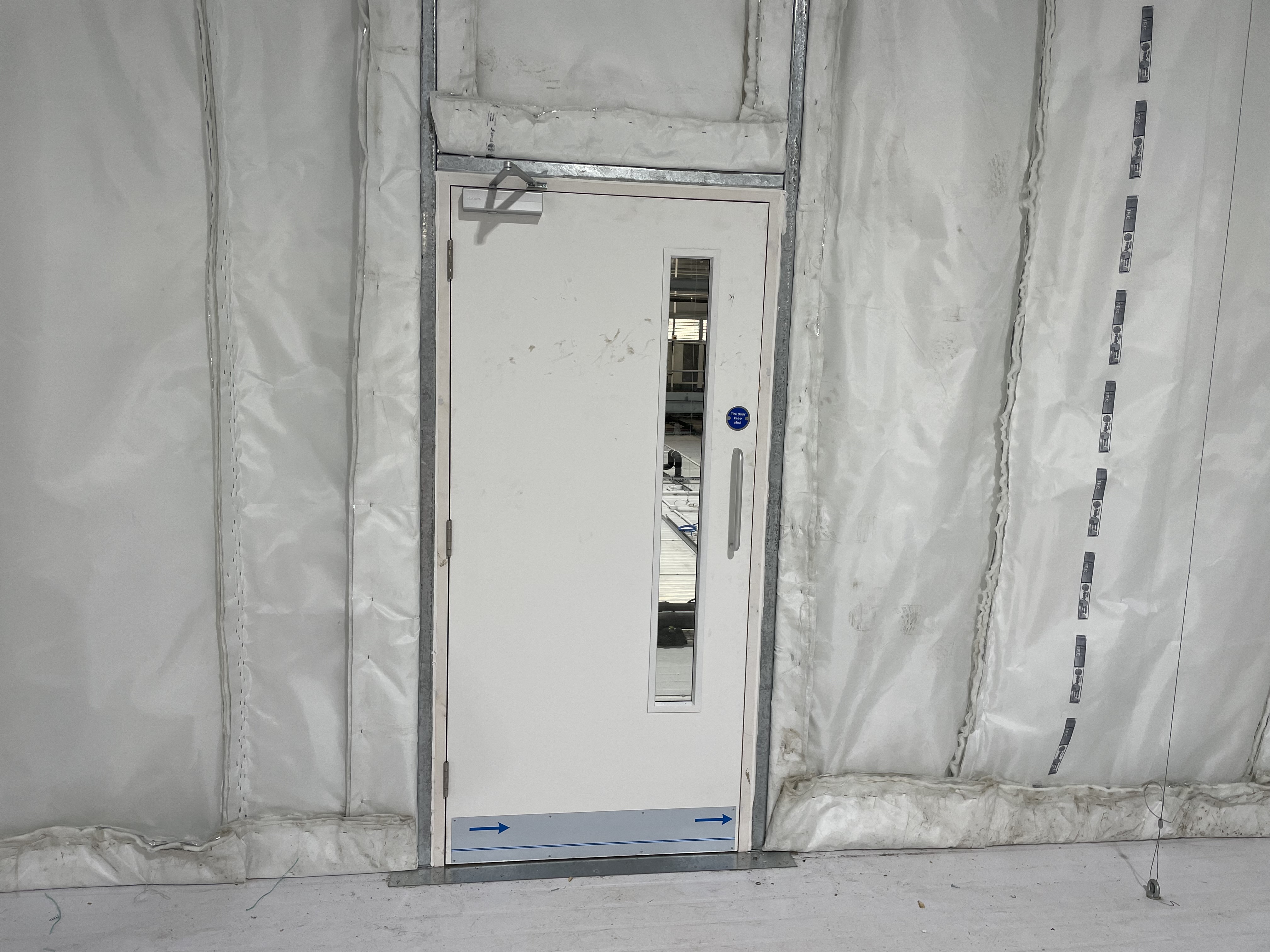 Fire Wall installing Fire Curtains ABP Boarder Control Post Immingham using Fire Survey Pro 10