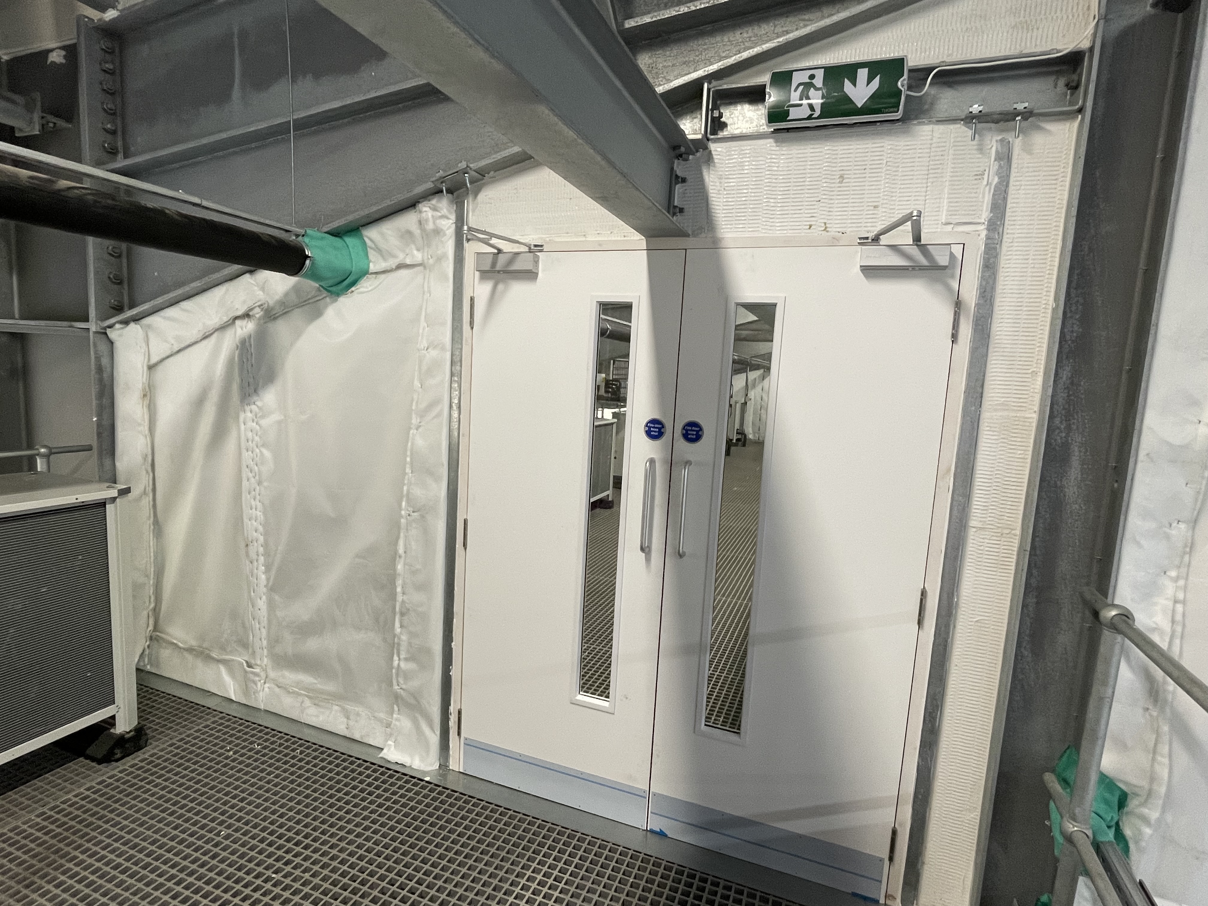 Fire Wall installing Fire Curtains ABP Boarder Control Post Immingham using Fire Survey Pro 4