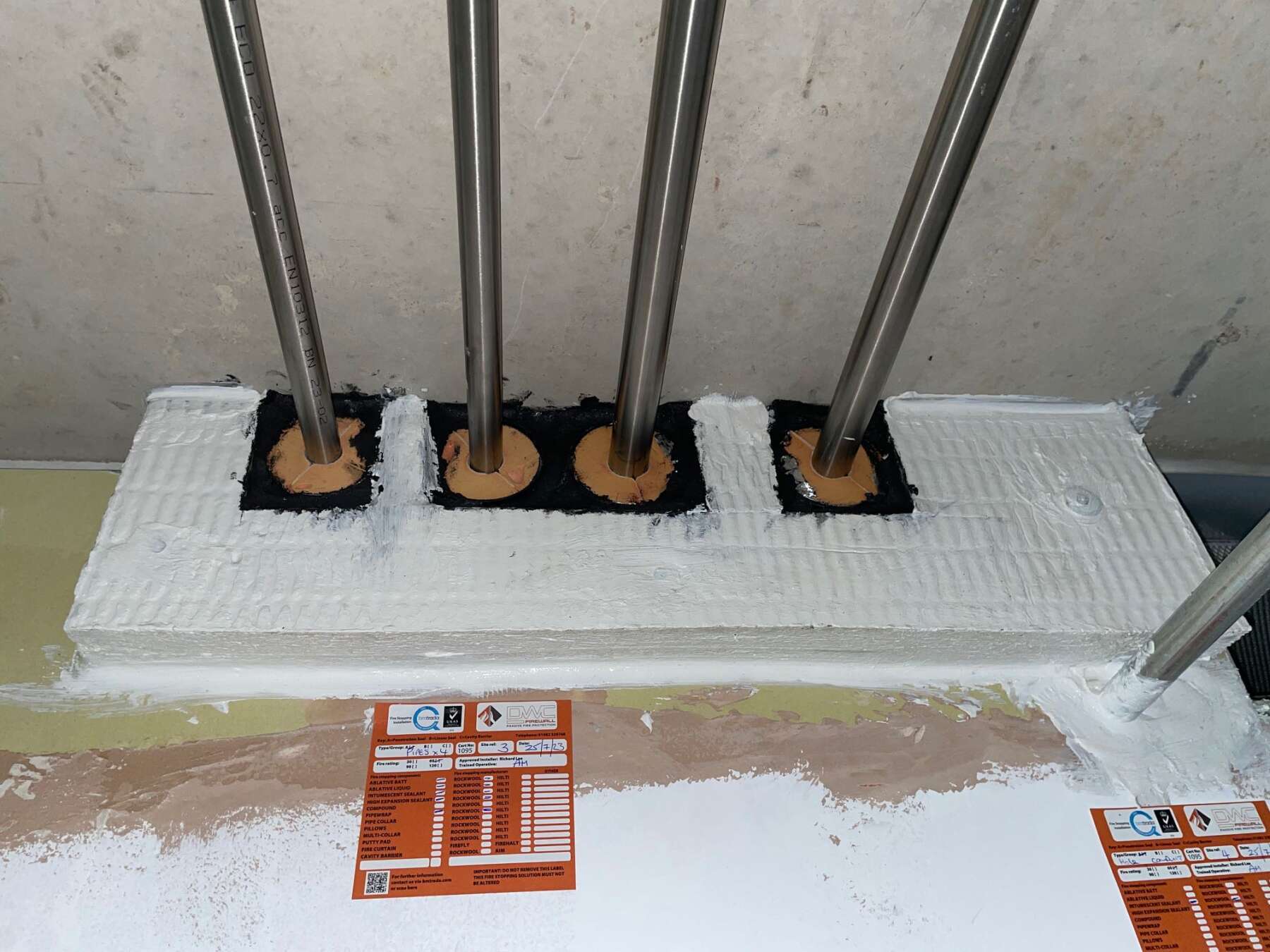 Firewall Fire Stopping at Preston Olive School using the new Fire Survey Pro App 6