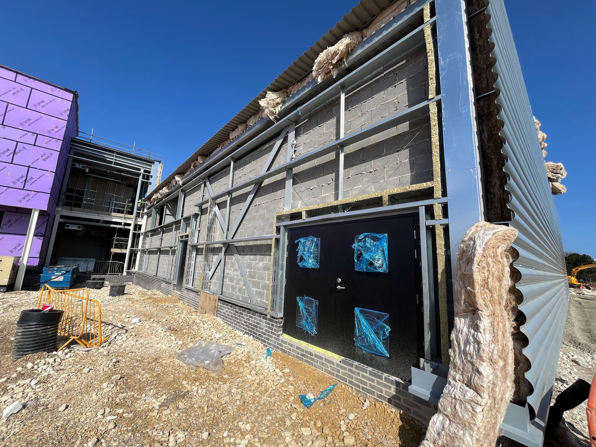 Firewall Fire Stopping at the new Skegness Tech College installing FR cavity Barriers 5