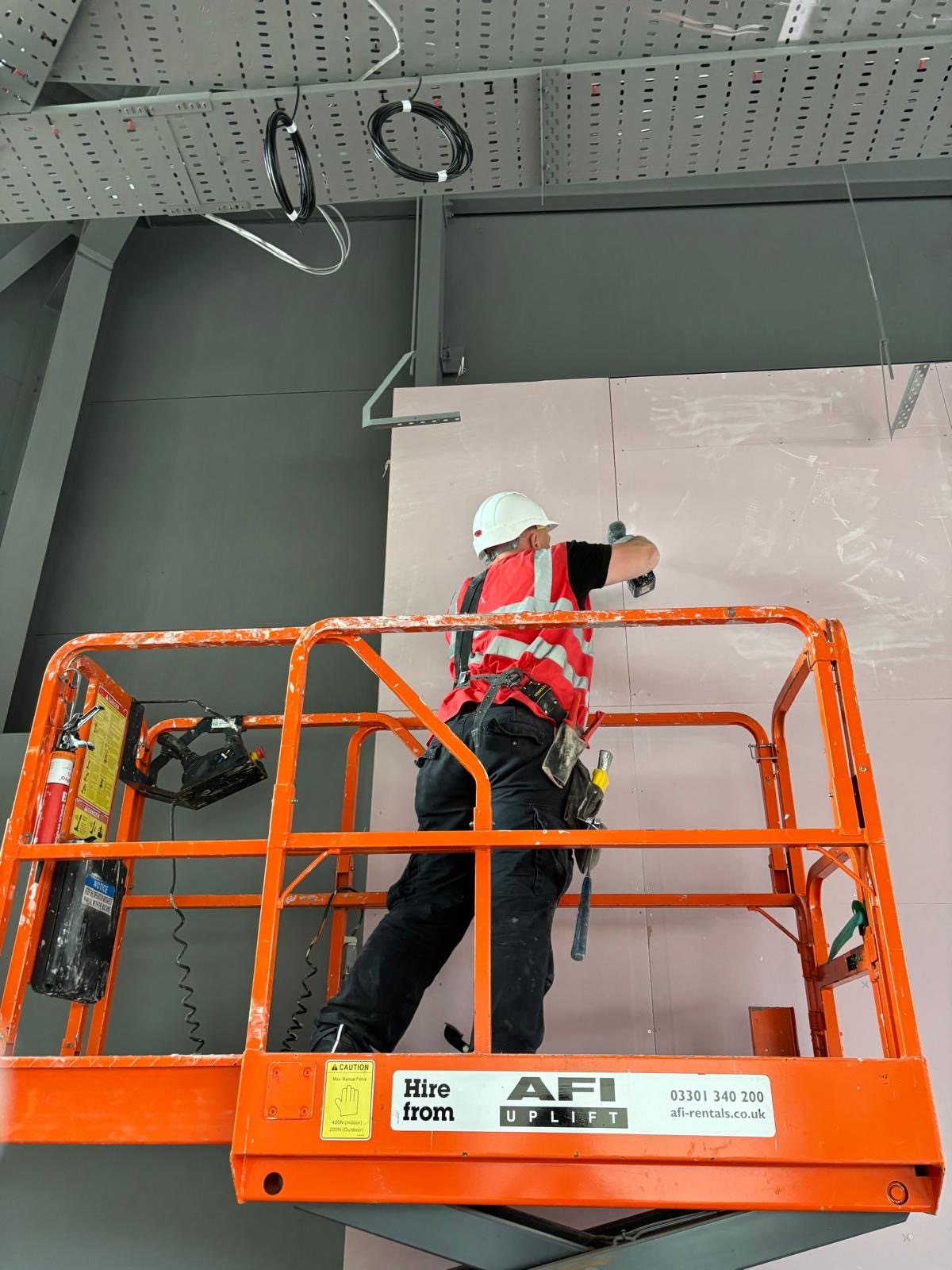 Firewall Passive Fire Protection installing a 1 hour Fire Rated Shaft Walling 24