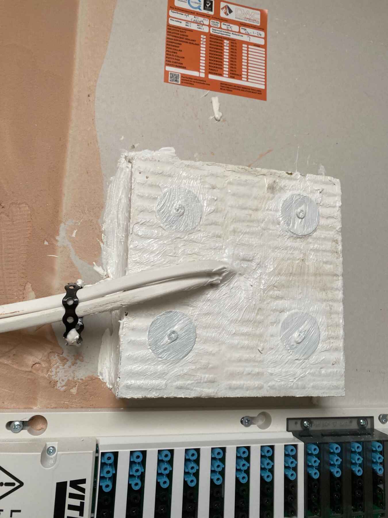 Firewall passive fire stopping works at Calvert Lane Health Centre 4