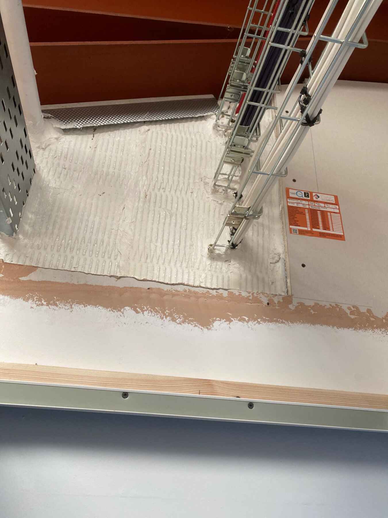 Firewall passive fire stopping works at Lidl Hull 5