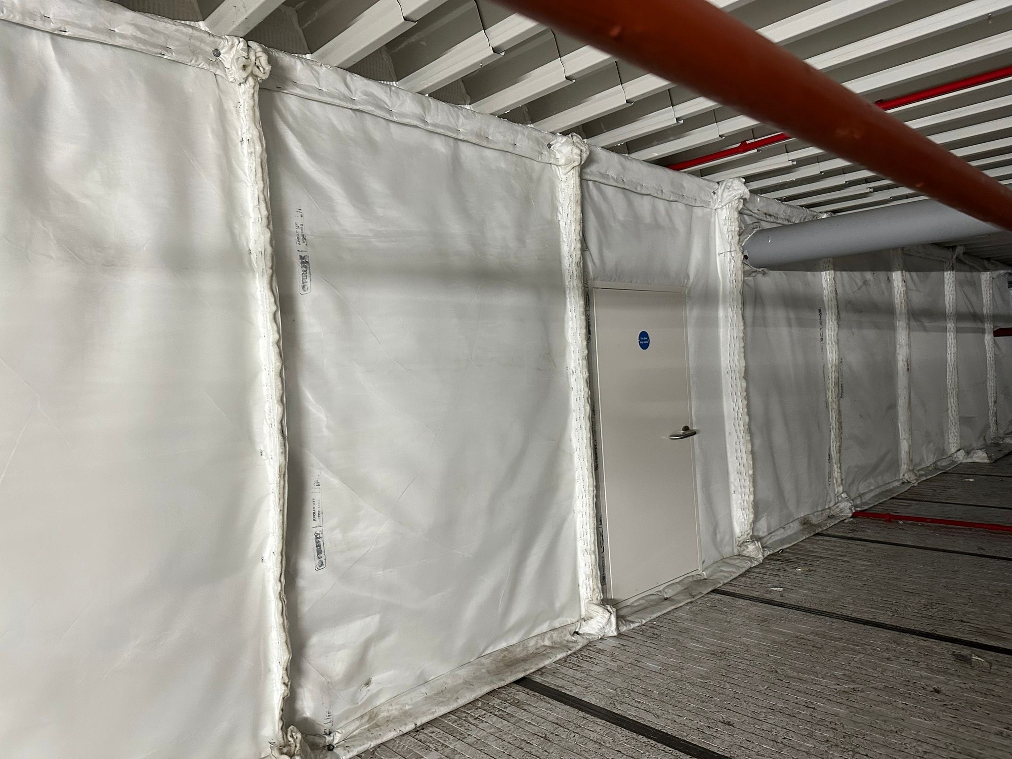 Firewall installation of Smoke Curtain at Cranswick Foods Preston 1
