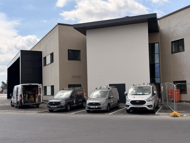Firewall installation of Smoke Curtain at Cranswick Foods Preston