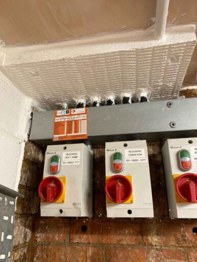 Fire Wall Fire Stopping works at Carlton Towers useing Fire Survey Pro 8
