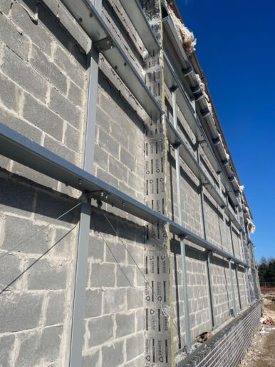 Firewall Fire Stopping at the new Skegness Tech College installing FR cavity Barriers 7