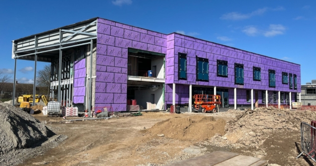 Firewall Fire Stopping at the new Skegness Tech College installing FR cavity Barriers 2